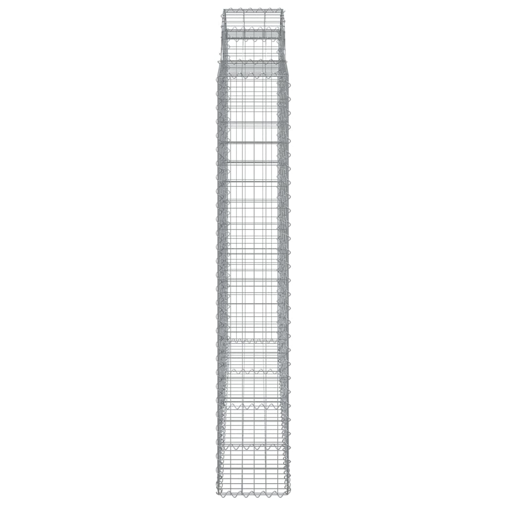 Klenutý gabionový koš 200 x 50 x 180/200 cm pozinkované železo