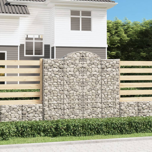 Klenutý gabionový koš 200 x 50 x 180/200 cm pozinkované železo