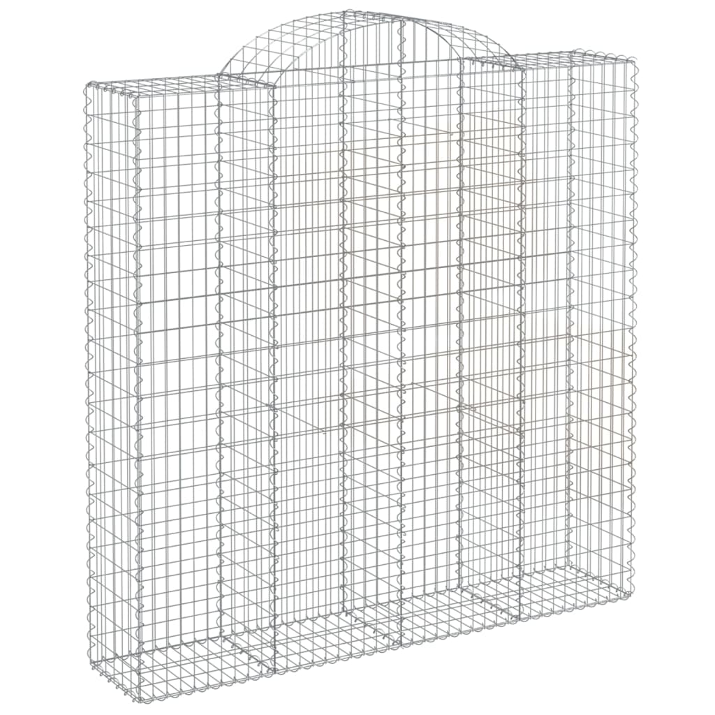 Klenutý gabionový koš 200 x 50 x 200/220 cm pozinkované železo