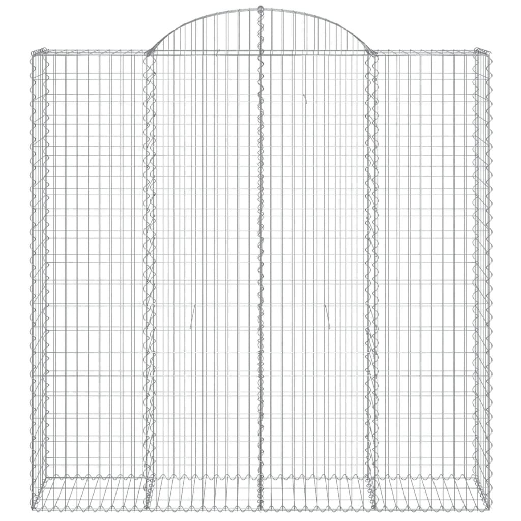 Klenutý gabionový koš 200 x 50 x 200/220 cm pozinkované železo