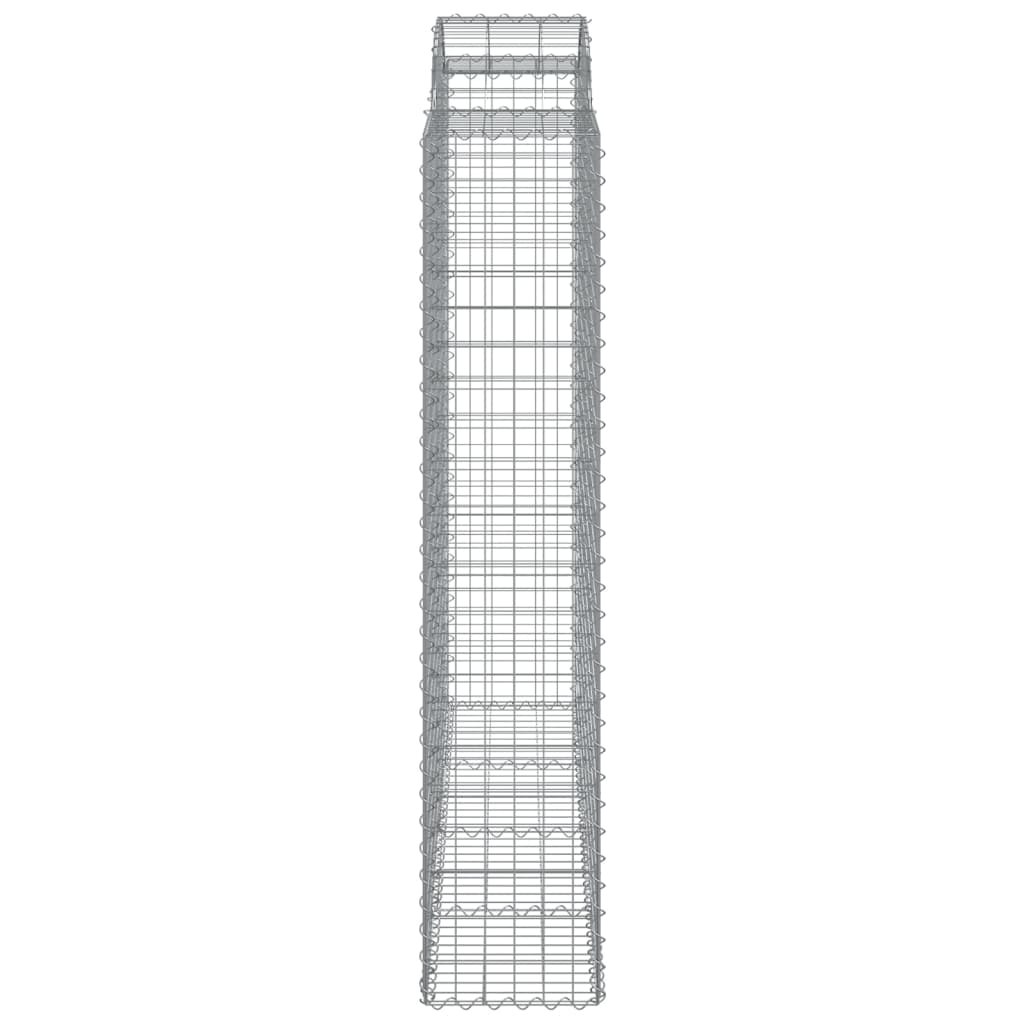 Klenutý gabionový koš 200 x 50 x 200/220 cm pozinkované železo