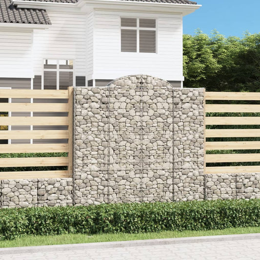 Klenutý gabionový koš 200 x 50 x 200/220 cm pozinkované železo