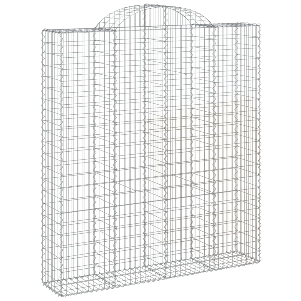 Klenutý gabionový koš 200 x 50 x 220/240 cm pozinkované železo