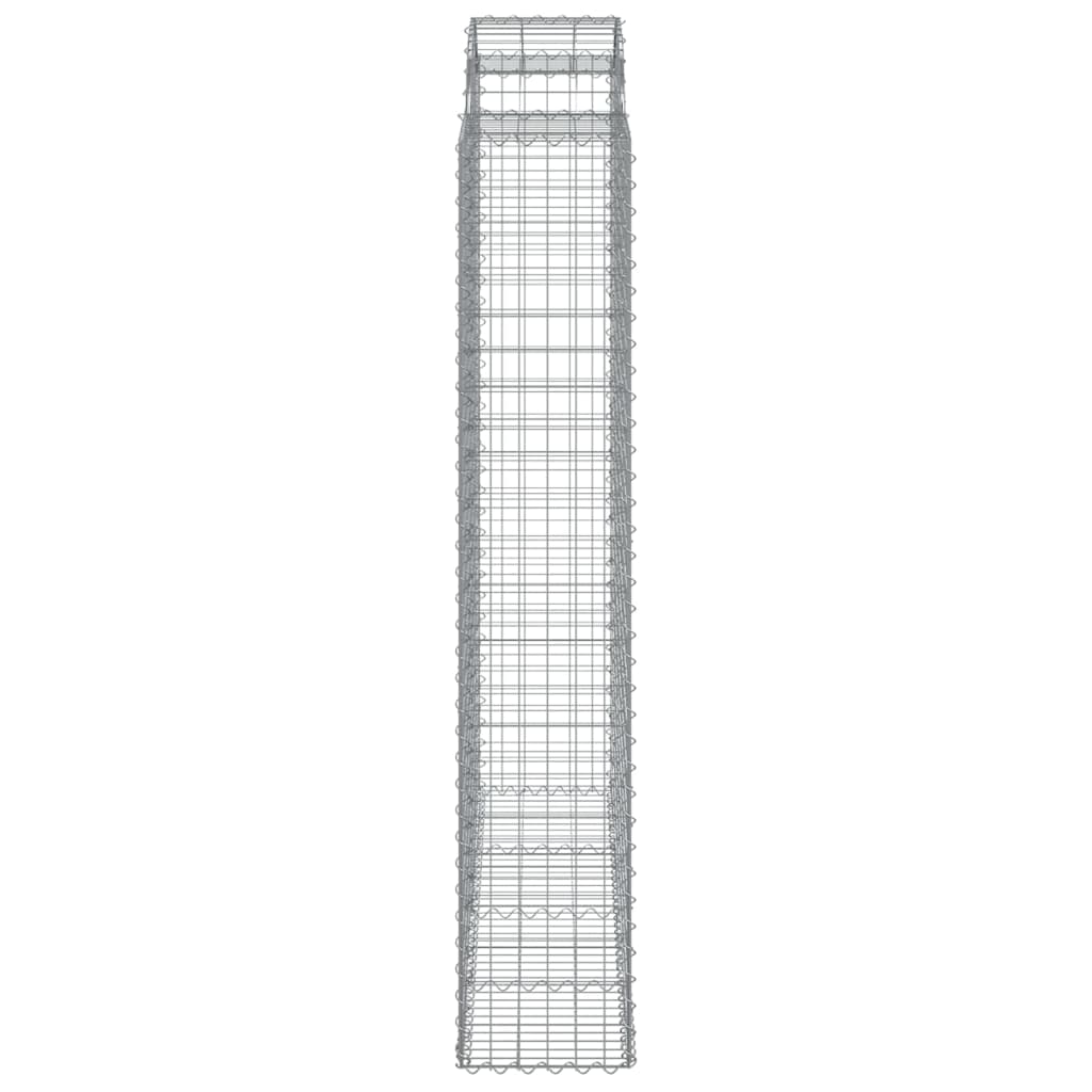 Klenutý gabionový koš 200 x 50 x 220/240 cm pozinkované železo
