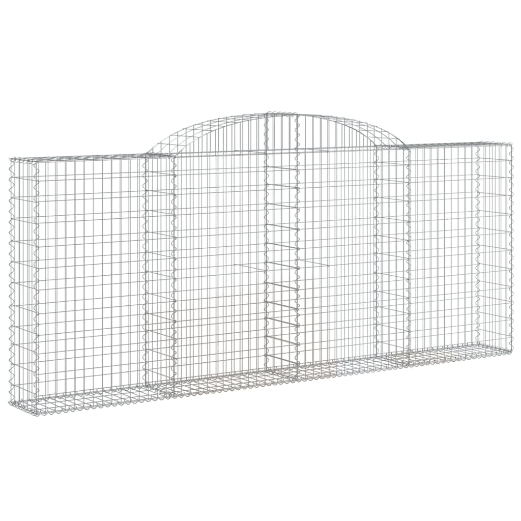 Klenutý gabionový koš 300 x 30 x 120/140 cm pozinkované železo