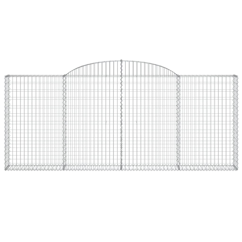 Klenutý gabionový koš 300 x 30 x 120/140 cm pozinkované železo