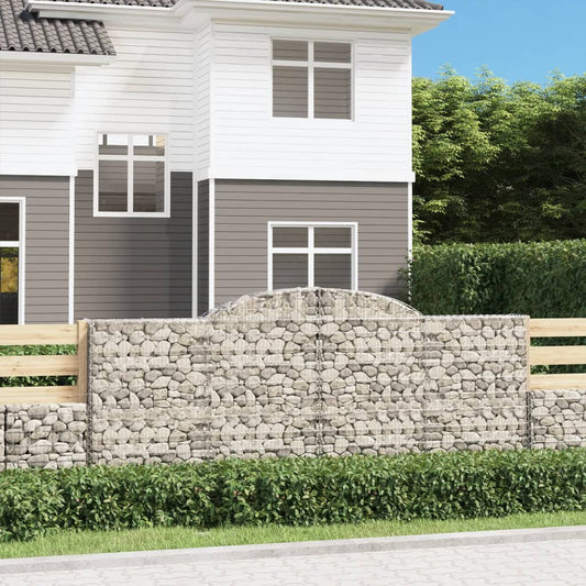 Klenutý gabionový koš 300 x 30 x 120/140 cm pozinkované železo