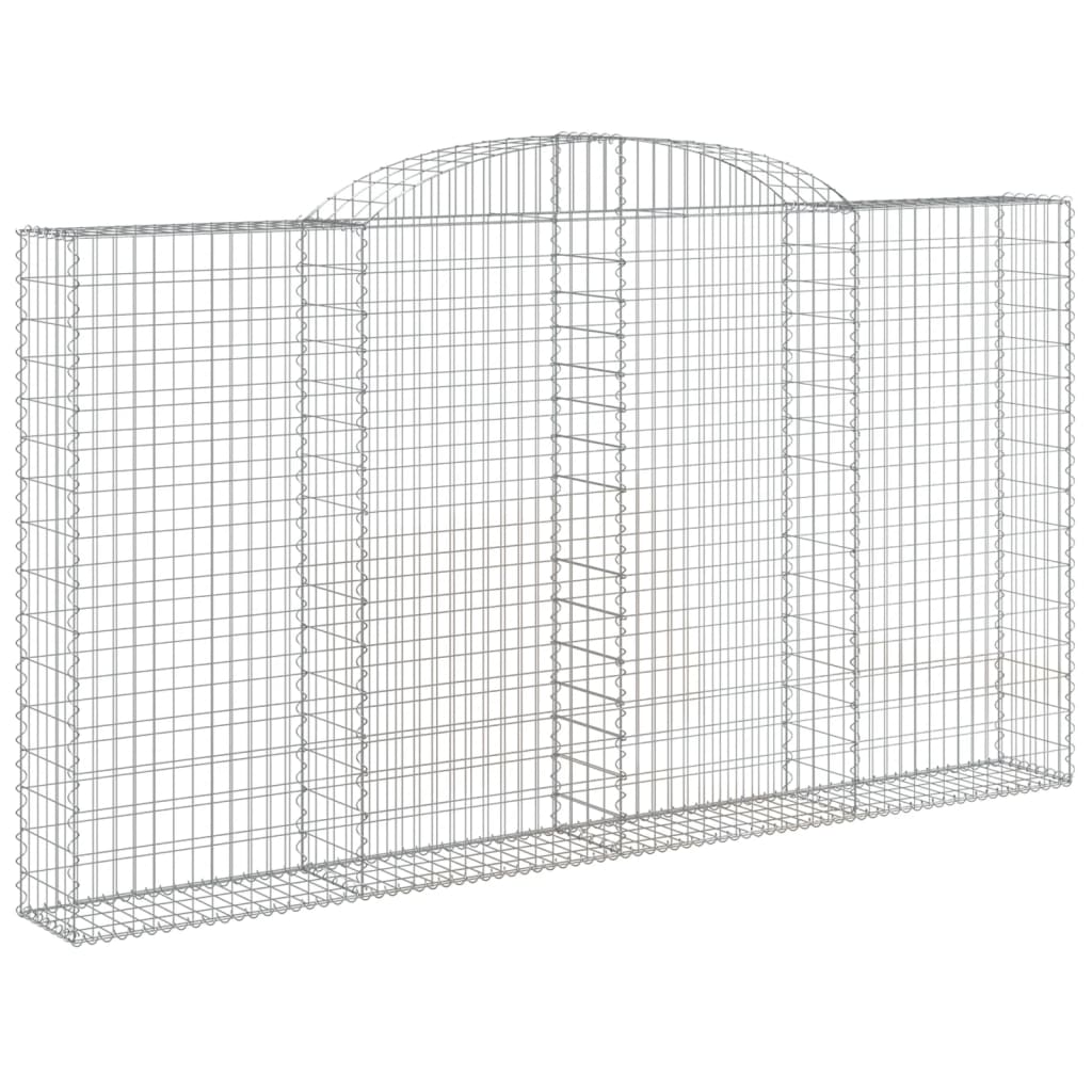 Klenutý gabionový koš 300 x 30 x 160/180 cm pozinkované železo