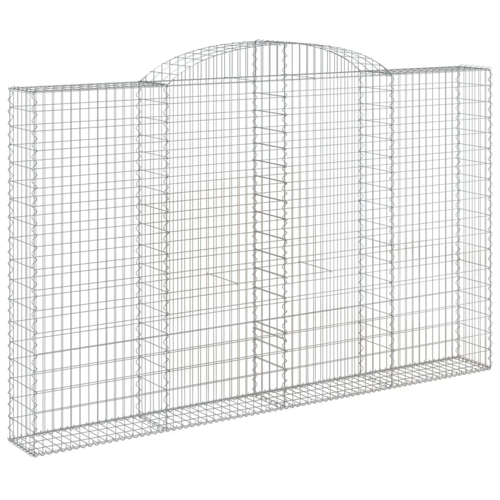 Klenutý gabionový koš 300 x 30 x 180/200 cm pozinkované železo