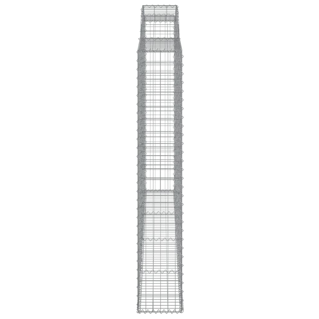 Klenutý gabionový koš 300 x 30 x 180/200 cm pozinkované železo