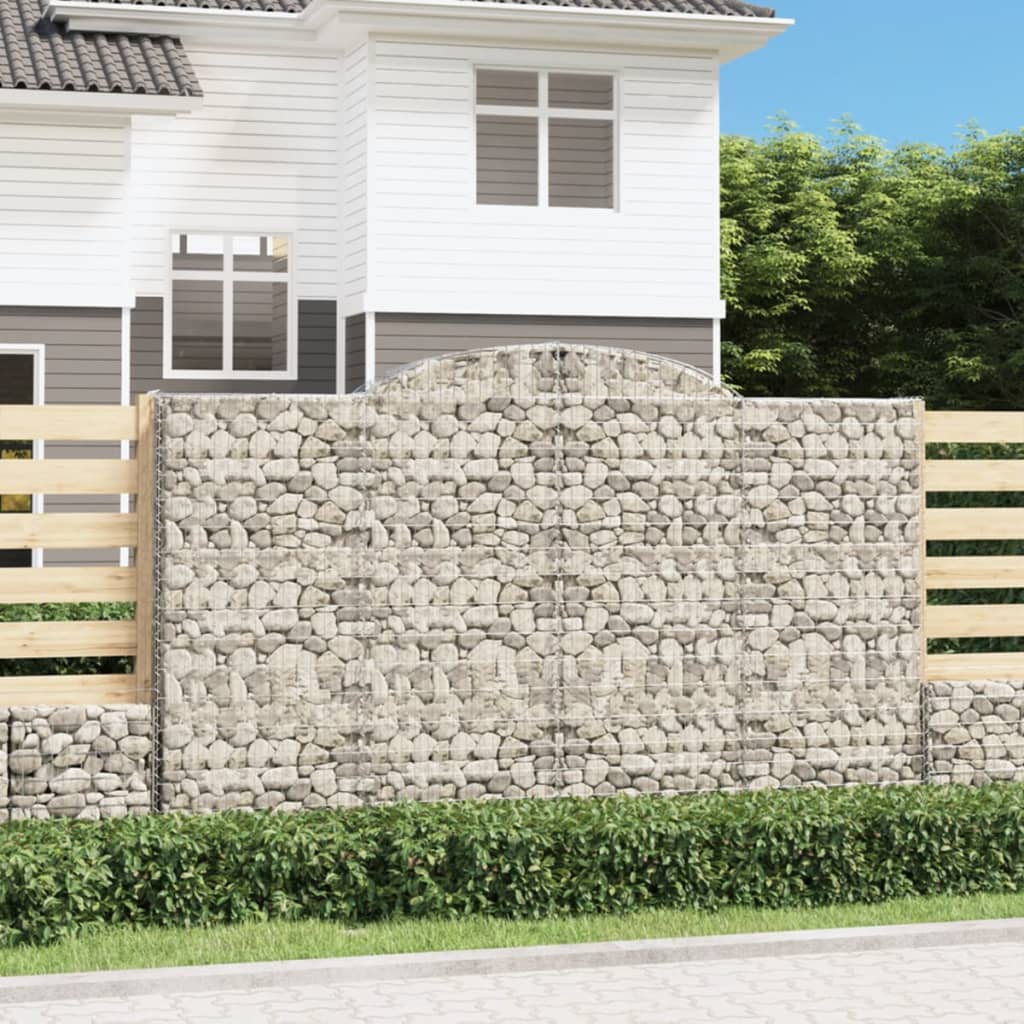 Klenutý gabionový koš 300 x 30 x 180/200 cm pozinkované železo