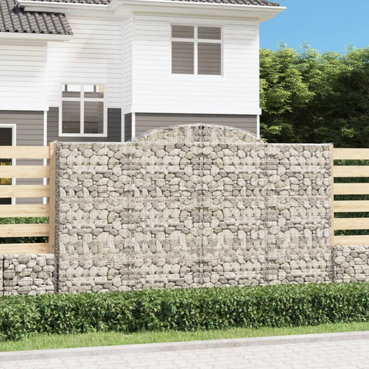 Klenutý gabionový koš 300 x 30 x 180/200 cm pozinkované železo