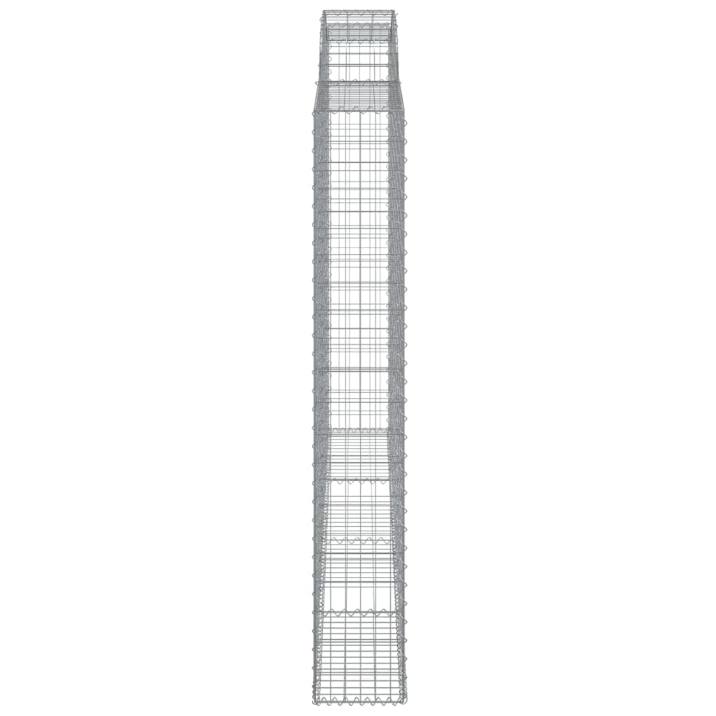 Klenutý gabionový koš 300 x 30 x 200/220 cm pozinkované železo