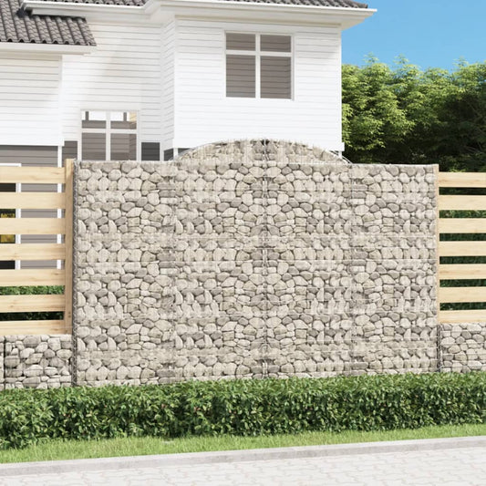 Klenutý gabionový koš 300 x 30 x 200/220 cm pozinkované železo