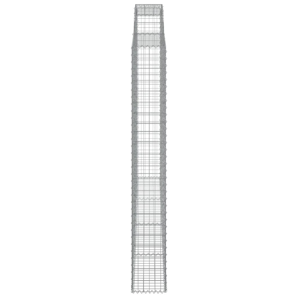 Klenutý gabionový koš 300 x 30 x 220/240 cm pozinkované železo