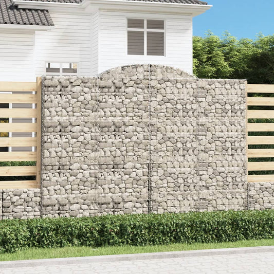 Klenutý gabionový koš 300 x 30 x 220/240 cm pozinkované železo