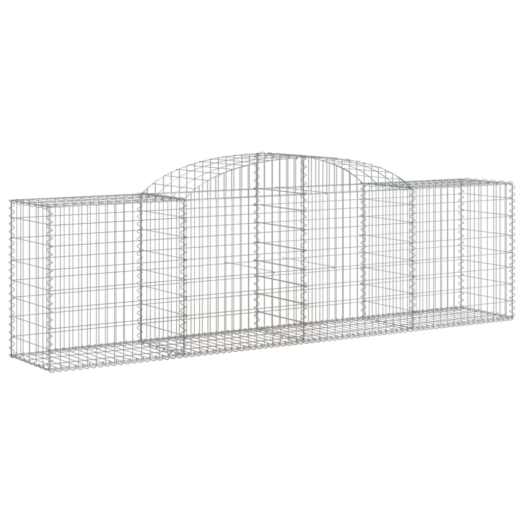 Klenutý gabionový koš 300 x 50 x 80/100 cm pozinkované železo