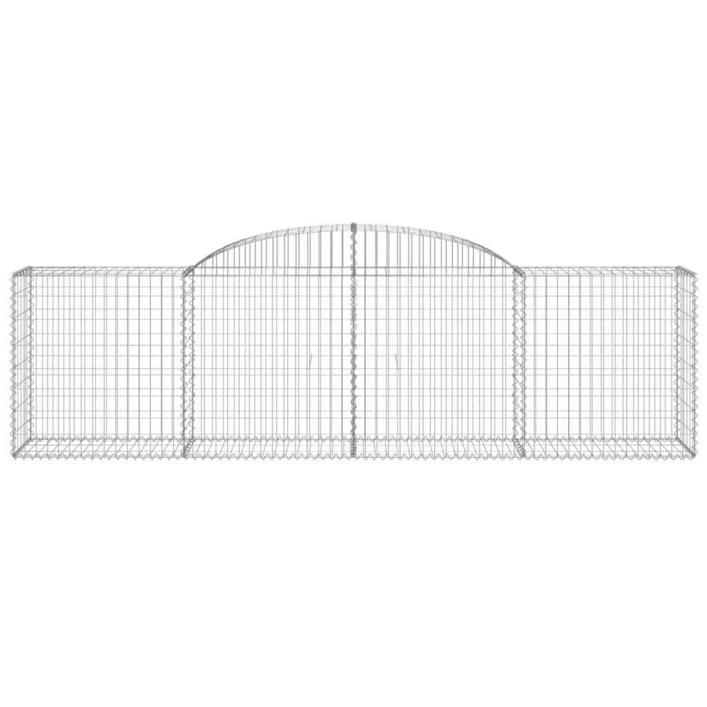 Klenutý gabionový koš 300 x 50 x 80/100 cm pozinkované železo