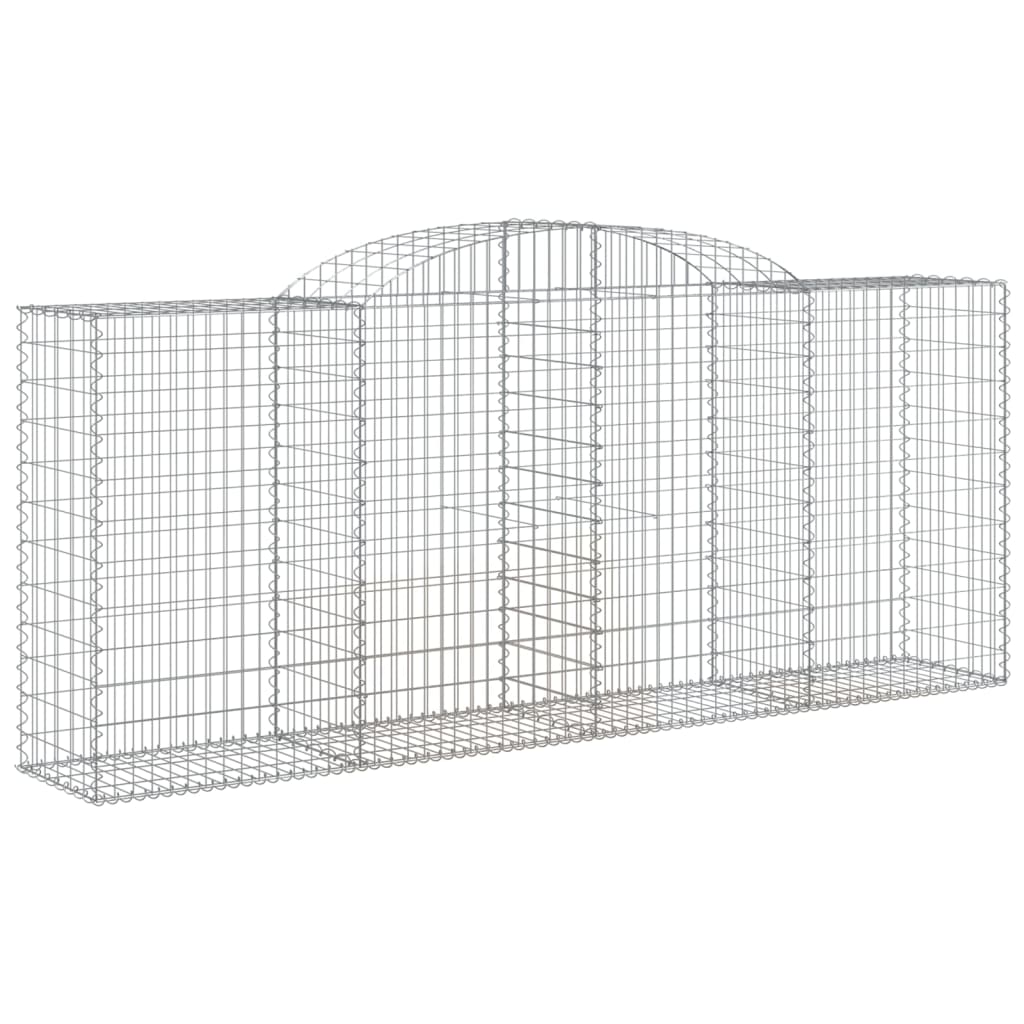 Klenutý gabionový koš 300 x 50 x 120/140 cm pozinkované železo