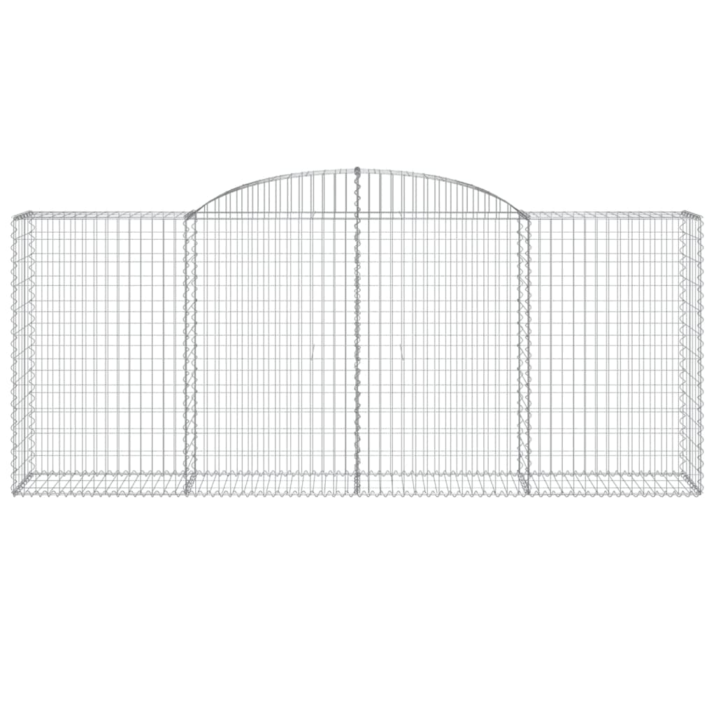 Klenutý gabionový koš 300 x 50 x 120/140 cm pozinkované železo