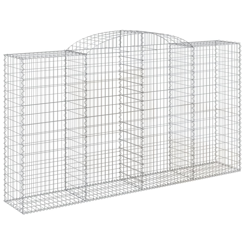 Klenutý gabionový koš 300 x 50 x 160/180 cm pozinkované železo