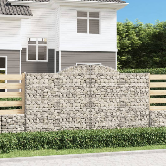 Klenutý gabionový koš 300 x 50 x 160/180 cm pozinkované železo