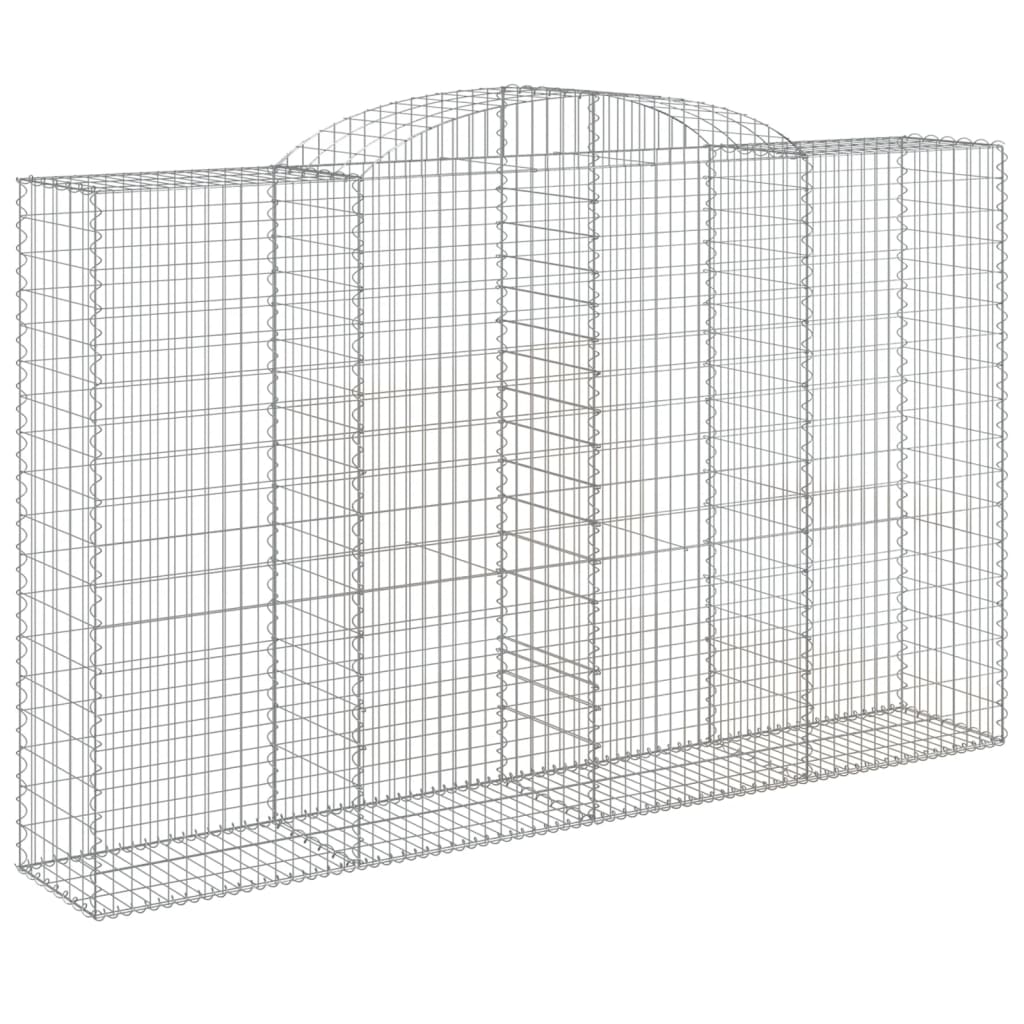 Klenutý gabionový koš 300 x 50 x 180/200 cm pozinkované železo