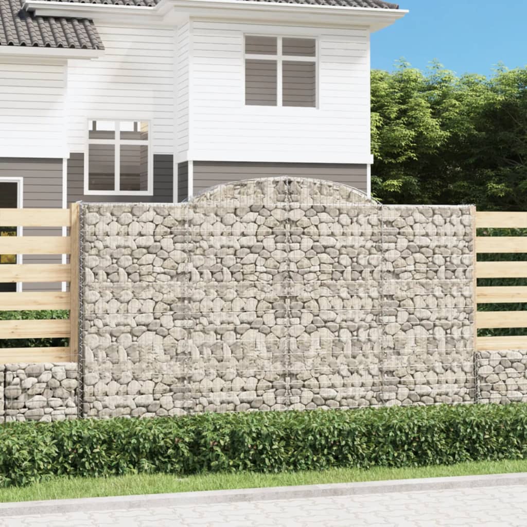 Klenutý gabionový koš 300 x 50 x 180/200 cm pozinkované železo