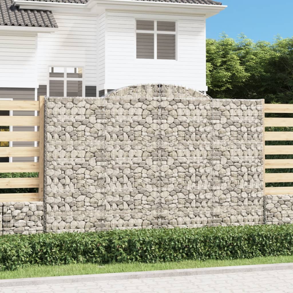 Klenutý gabionový koš 300 x 50 x 200/220 cm pozinkované železo