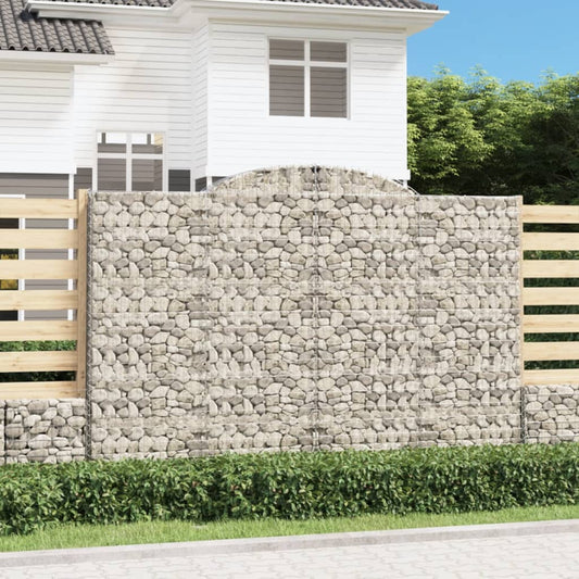 Klenutý gabionový koš 300 x 50 x 200/220 cm pozinkované železo