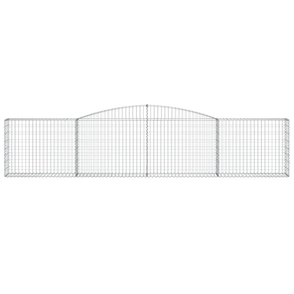 Klenutý gabionový koš 400 x 30 x 80/100 cm pozinkované železo