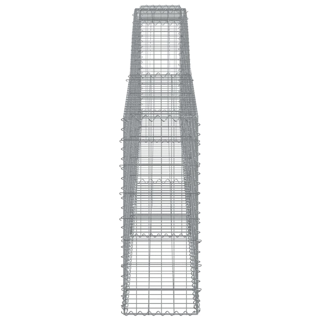 Klenutý gabionový koš 400 x 30 x 80/100 cm pozinkované železo
