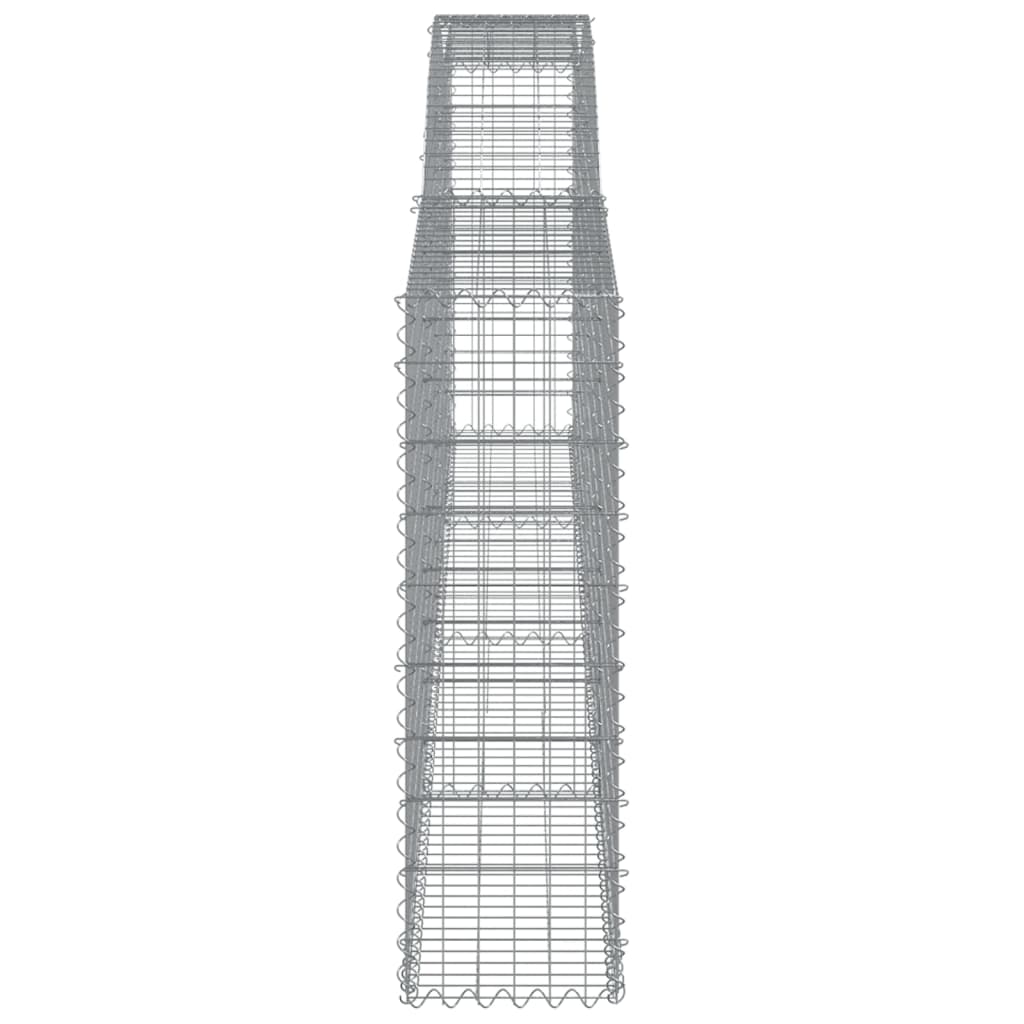 Klenutý gabionový koš 400 x 30 x 100/120 cm pozinkované železo