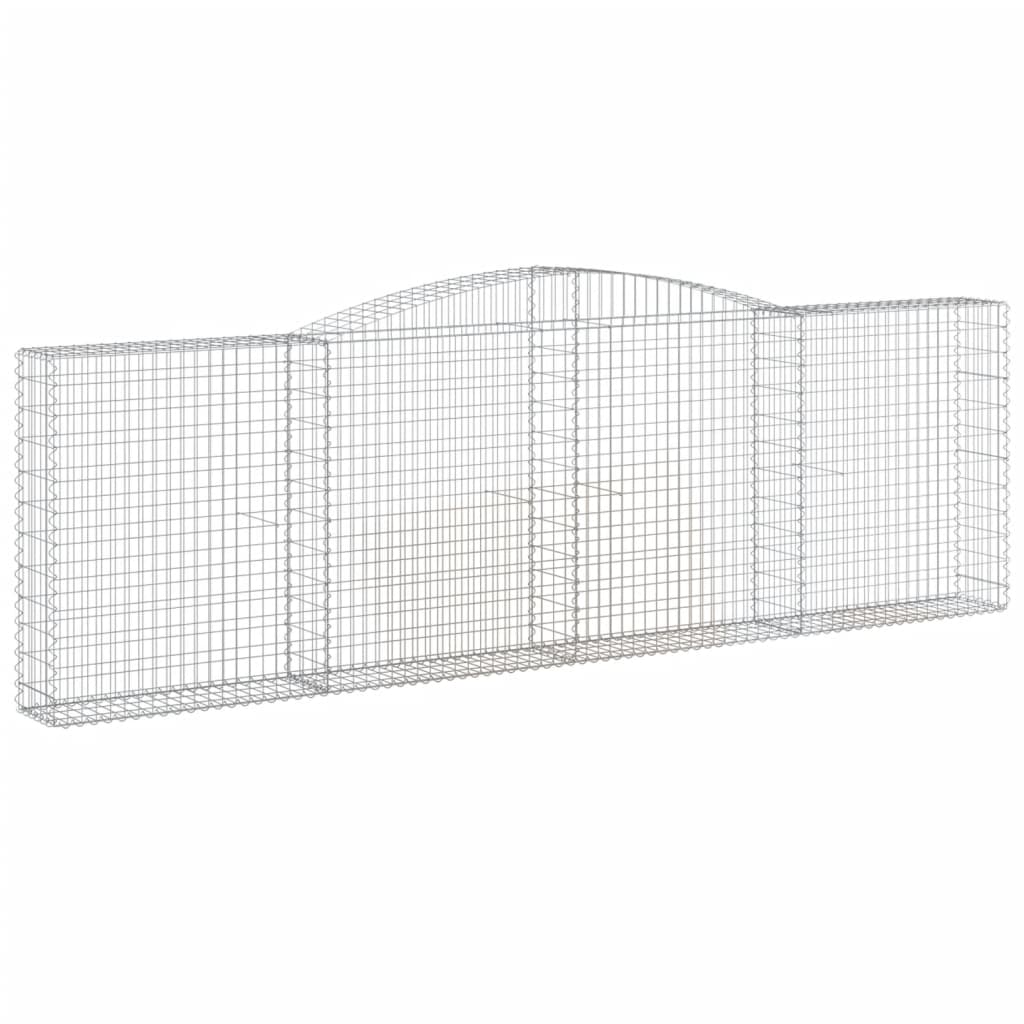 Klenutý gabionový koš 400 x 30 x 120/140 cm pozinkované železo