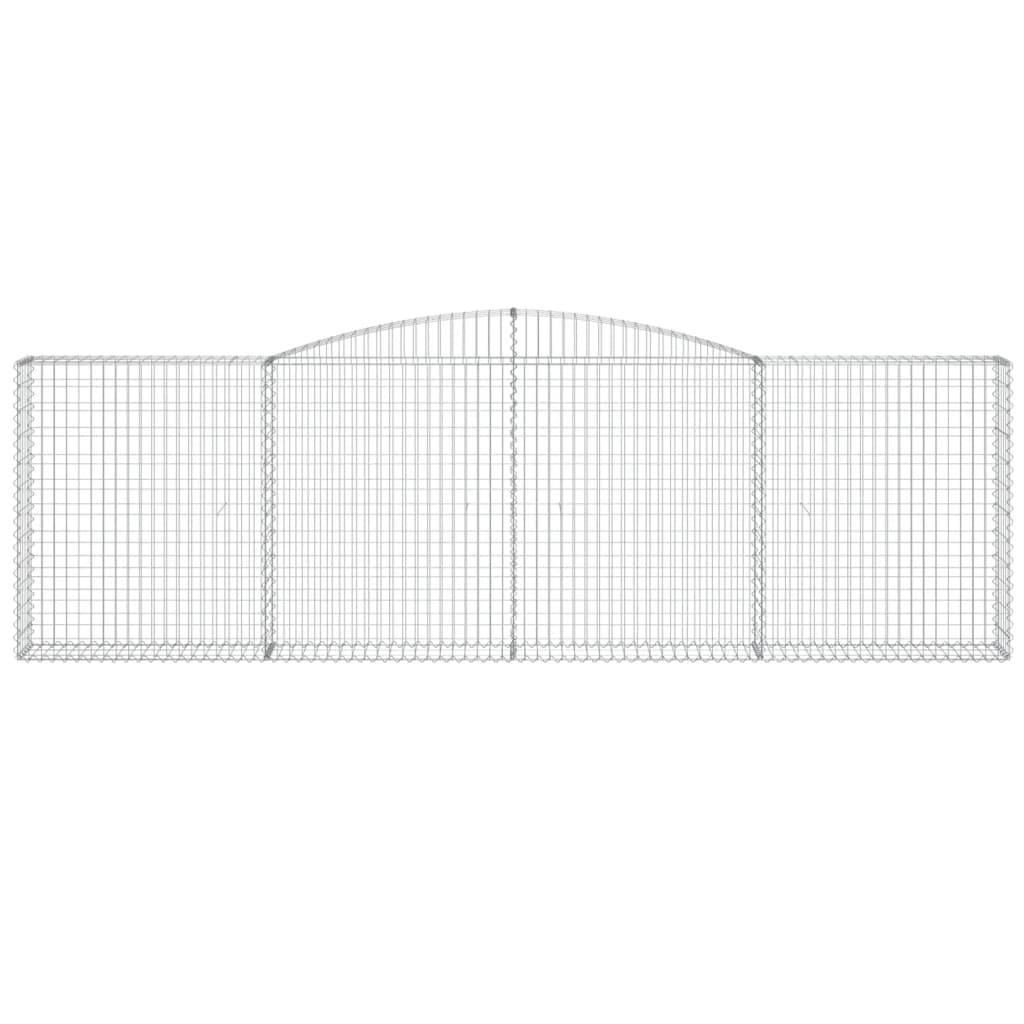 Klenutý gabionový koš 400 x 30 x 120/140 cm pozinkované železo