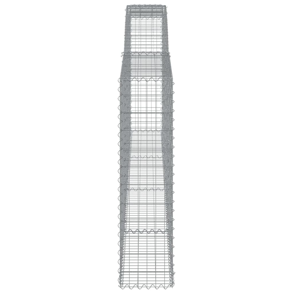 Klenutý gabionový koš 400 x 30 x 120/140 cm pozinkované železo