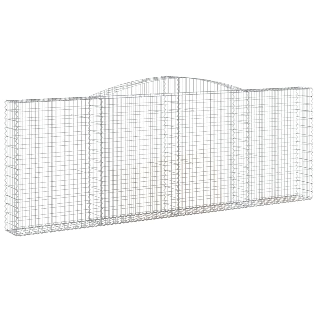 Klenutý gabionový koš 400 x 30 x 140/160 cm pozinkované železo