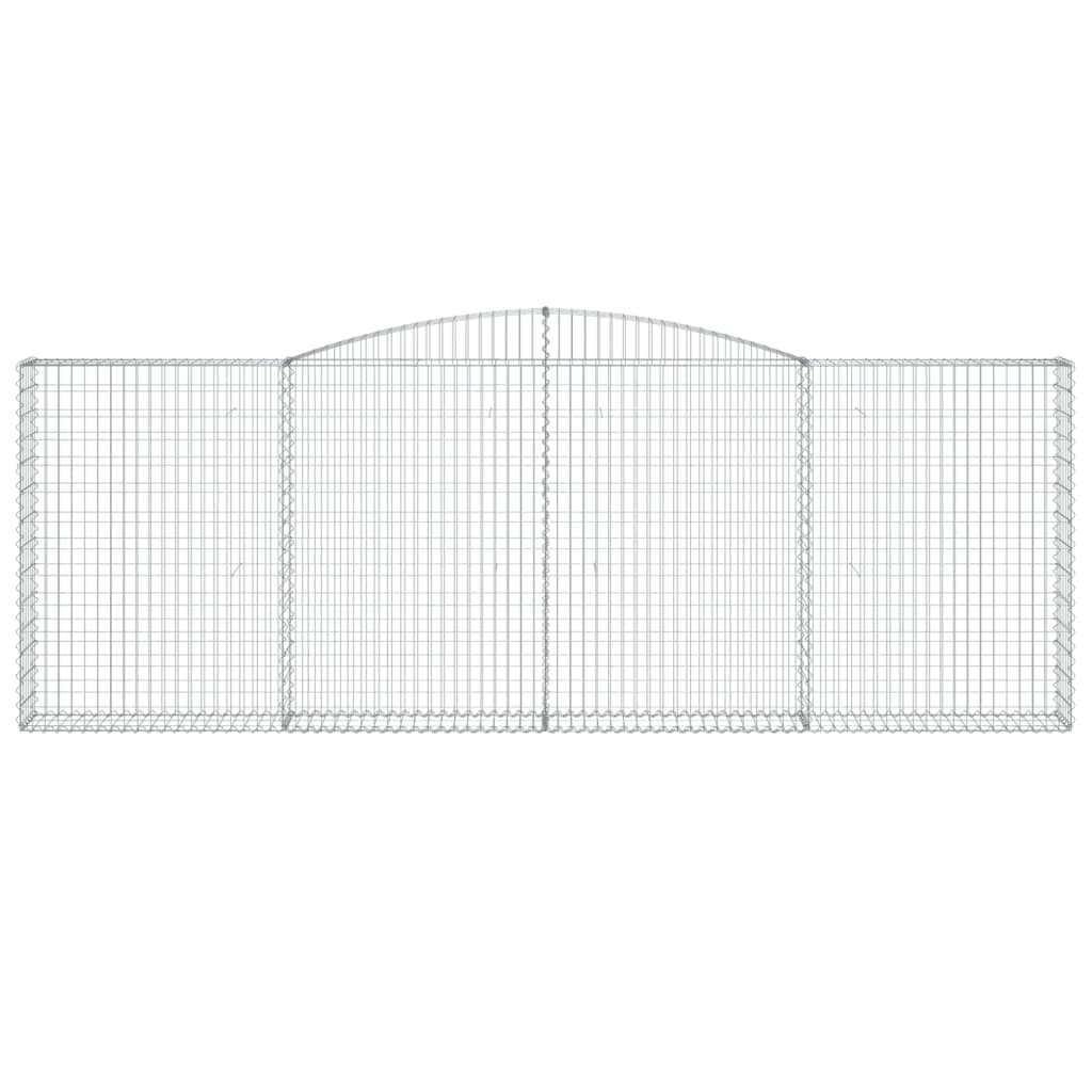 Klenutý gabionový koš 400 x 30 x 140/160 cm pozinkované železo