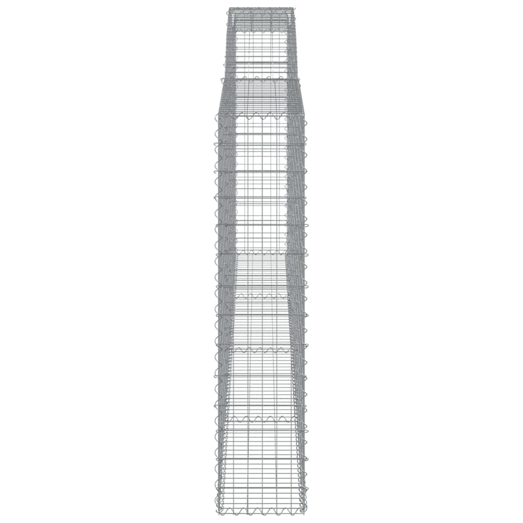Klenutý gabionový koš 400 x 30 x 140/160 cm pozinkované železo