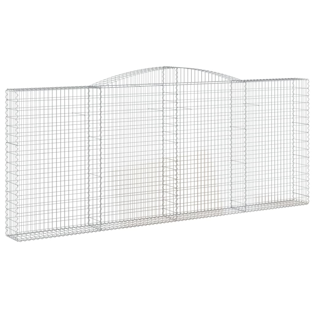Klenutý gabionový koš 400 x 30 x 160/180 cm pozinkované železo