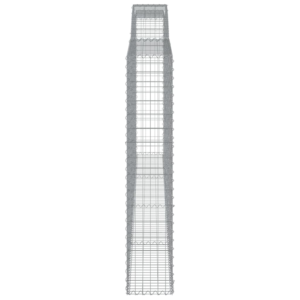 Klenutý gabionový koš 400 x 30 x 160/180 cm pozinkované železo
