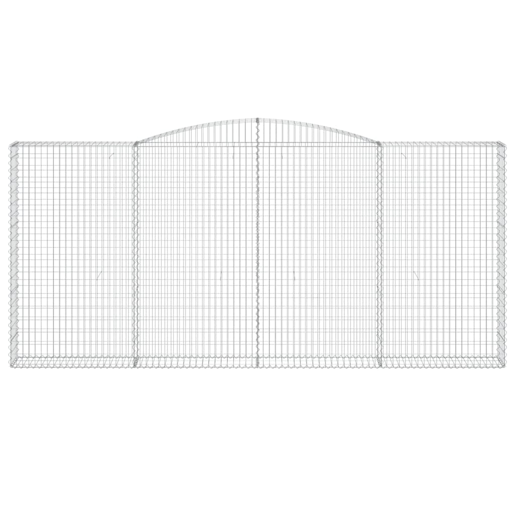 Klenutý gabionový koš 400 x 30 x 180/200 cm pozinkované železo