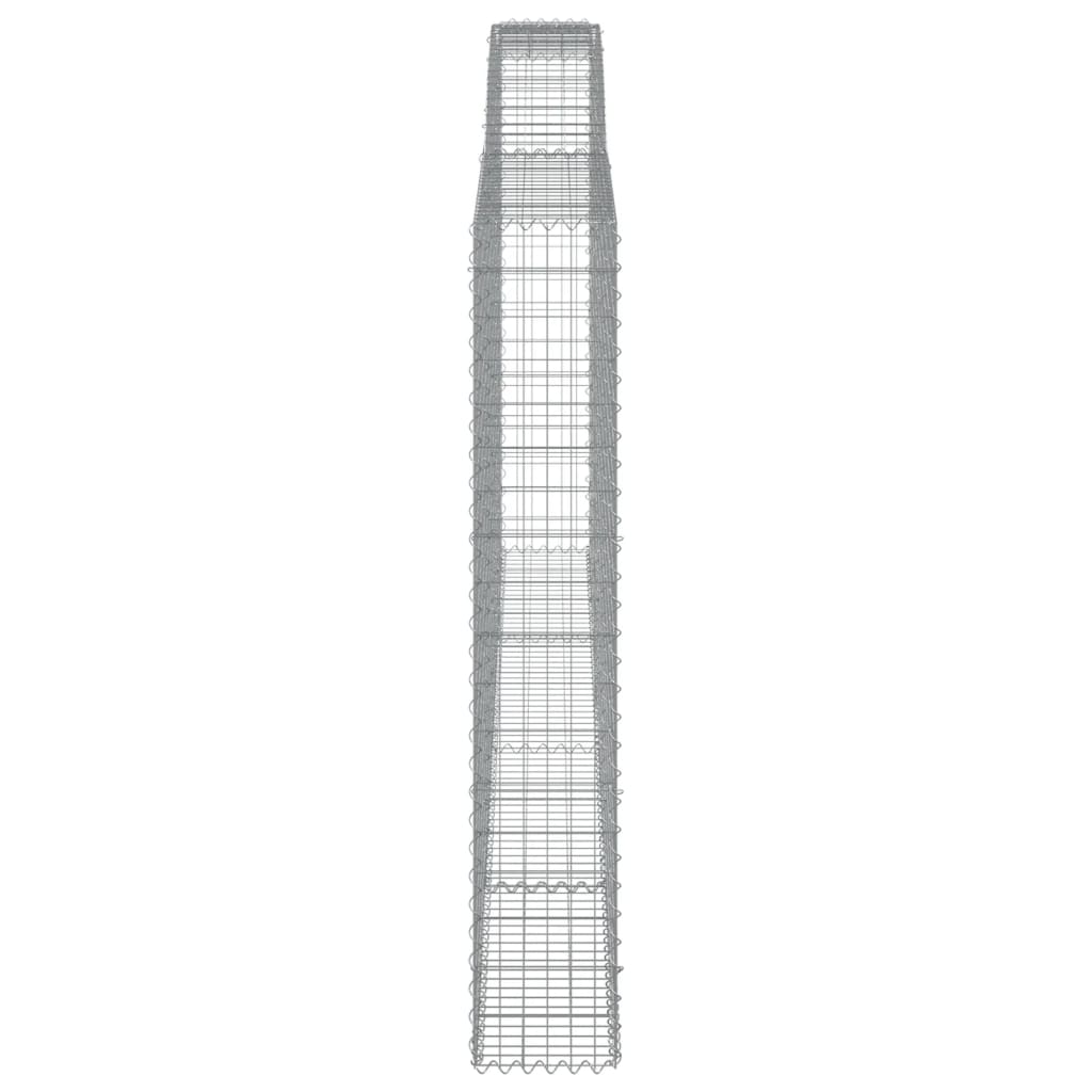 Klenutý gabionový koš 400 x 30 x 180/200 cm pozinkované železo