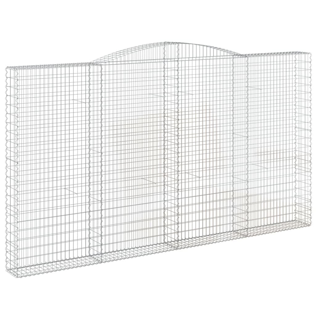 Klenutý gabionový koš 400 x 30 x 220/240 cm pozinkované železo