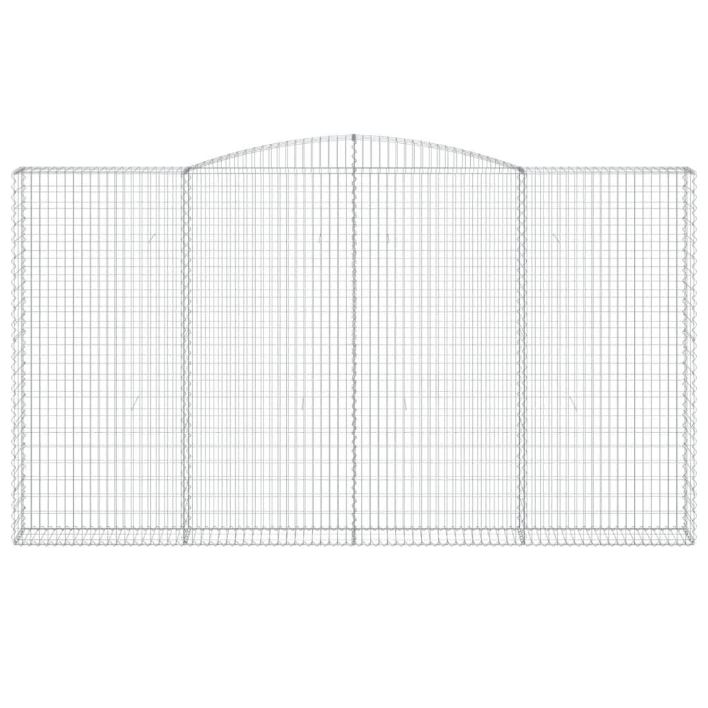 Klenutý gabionový koš 400 x 30 x 220/240 cm pozinkované železo