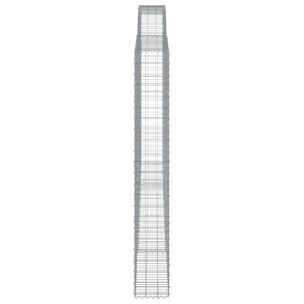 Klenutý gabionový koš 400 x 30 x 220/240 cm pozinkované železo