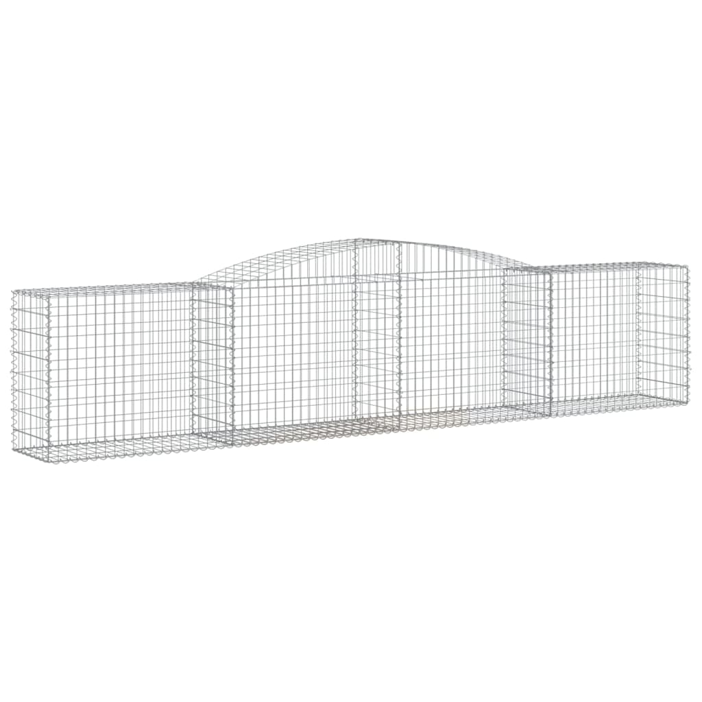 Klenutý gabionový koš 400 x 50 x 80/100 cm pozinkované železo
