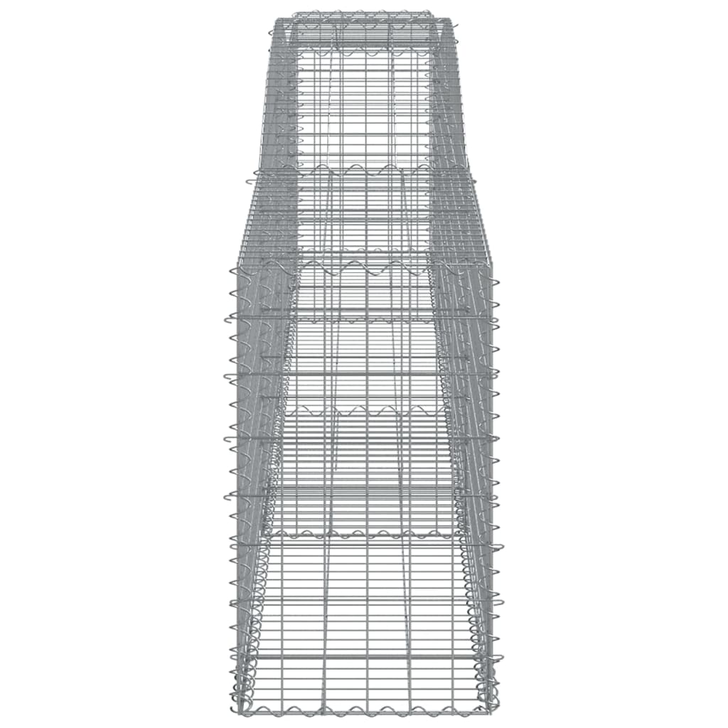 Klenutý gabionový koš 400 x 50 x 80/100 cm pozinkované železo