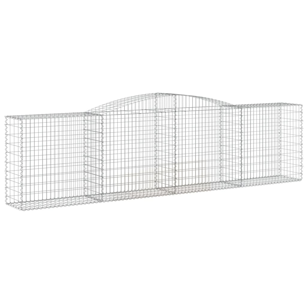 Klenutý gabionový koš 400 x 50 x 100/120 cm pozinkované železo