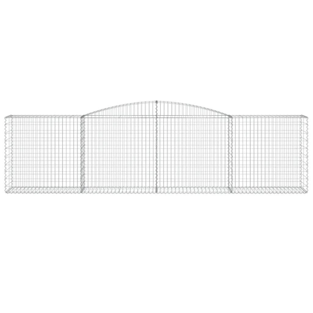 Klenutý gabionový koš 400 x 50 x 100/120 cm pozinkované železo